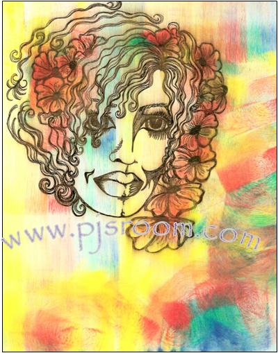 'Flowers in Her Hair' print 8x10 